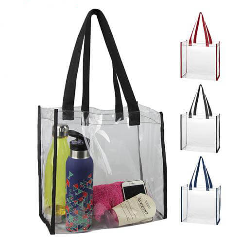 Transparent PVC tote bag Budget promotional transparent pvc tote bag