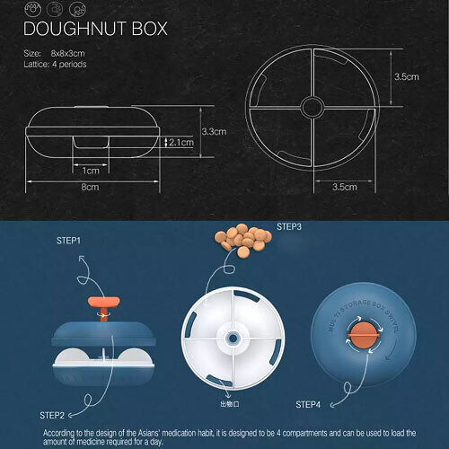 Daily Mini Portable Pill Storage Box—detail picture Daily Mini Portable Pill Storage Box—detail picture