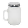 Glass mug with lid singapore wholesaler white