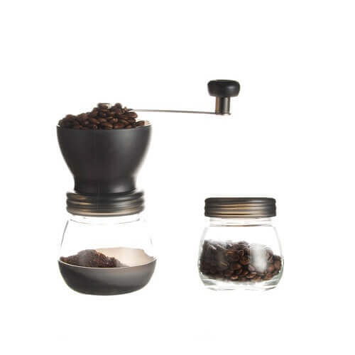 Manual coffee grinder— use method picture Manual coffee grinder— use method picture