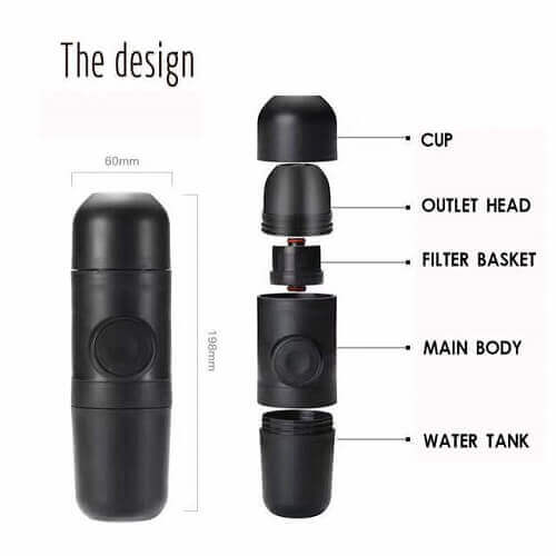Mini Manual Portable Coffee Maker—size picture portable hand held coffee maker wholesale price