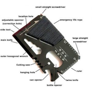 Mulit-functional survival tool in card size