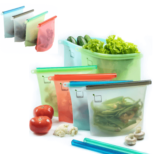 cheap silicone reusable food storage bag