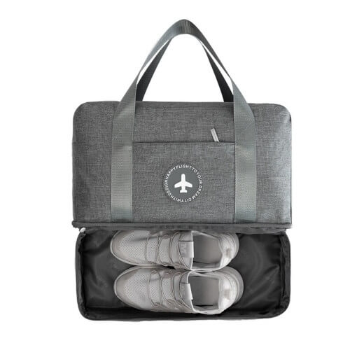 Singapore Wholesale Travel Bag with shoe compartment with logo printing—main picture 2 Singapore Wholesale Travel Bag with shoe compartment with logo printing—main picture 2