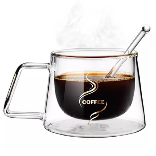 Coffee Glass Printing at wholesale price Singapore Wholesale coffee mug as gift with purchase