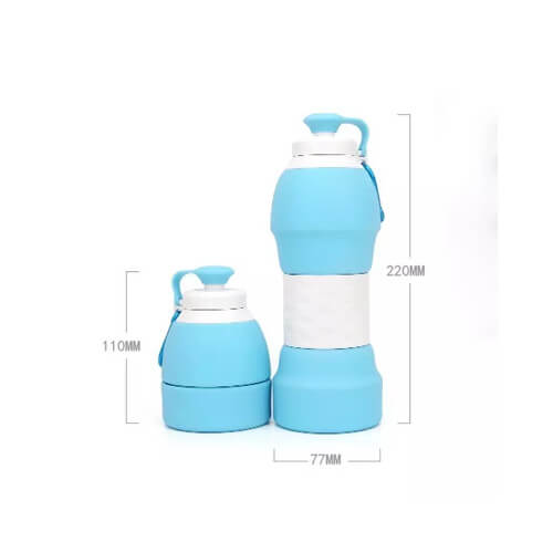 Collapsible Silicone water bottle for promotional use Size