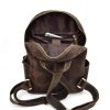 Custom 100 genuine leather haversack backpack with company logo printing singapore supplier interior view2
