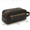 Custom Leather Toiletries Bag corporate gift with logo print size dimension
