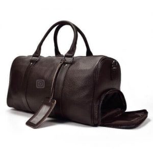 custom personalised leather bag with company name printing