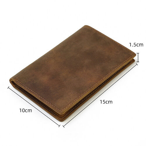 Genuine Leather Passport Holder Size Dimension