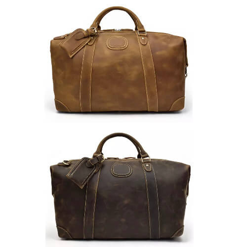 Genuine custom leather Singapore duffle Bag -color options Genuine custom leather Singapore duffle Bag color options