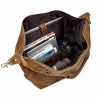 Genuine custom leather Singapore duffle Bag - interior Genuine custom leather Singapore duffle Bag interior