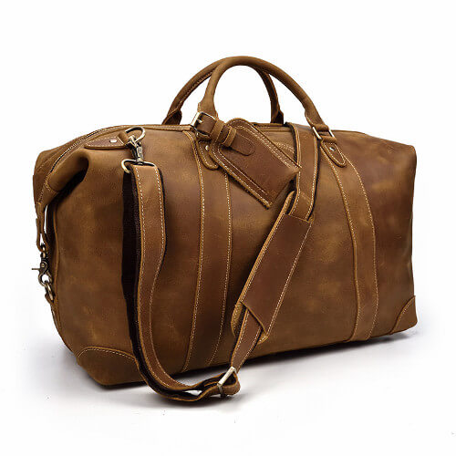 Genuine custom leather Singapore duffle Bag personalised leather goods singapore wholesale