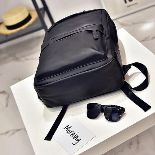 PU Leather School Backpack