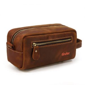 premium custom leather toiletries bag wholesale singapore