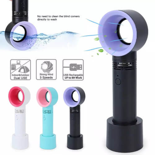 Promotional Bladeless Desktop USB Mini Fan - feature picture promotional bladeless desktop mini USB fan