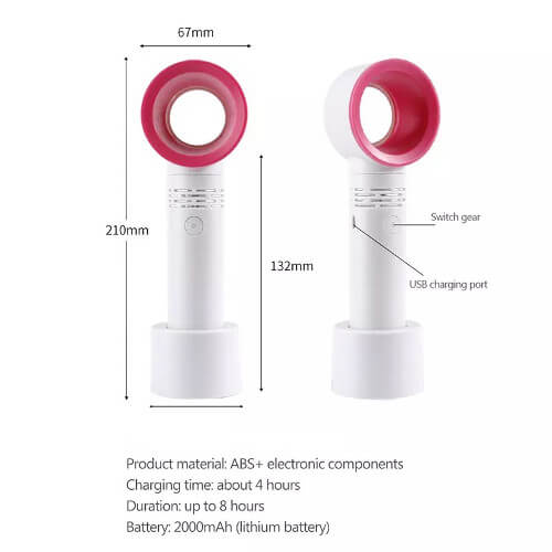 Promotional Bladeless Desktop USB Mini Fan - manual pic Promotional Bladeless Desktop USB Mini Fan manual pic