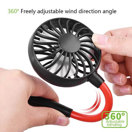 Promotional Wearable Neckband Portable Neck Sport Mini USB Fan-adjustable pic Promotional Wearable Neckband Portable Neck Sport Mini USB Fan adjustable pic