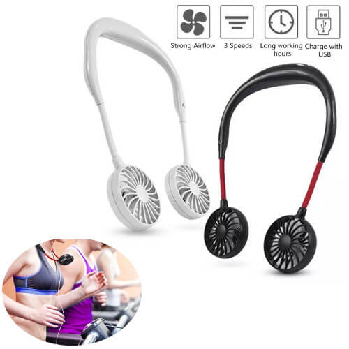 Promotional Wearable Neckband Portable Neck Sport Mini USB Fan portable sport usb fan neckband fan