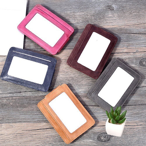 RFID leather money clip cardholder color options