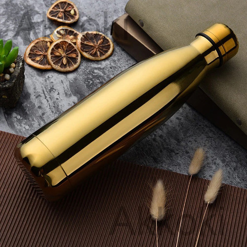 Stainless Electroplated Flask- gold Stainless Electroplated Flask gold