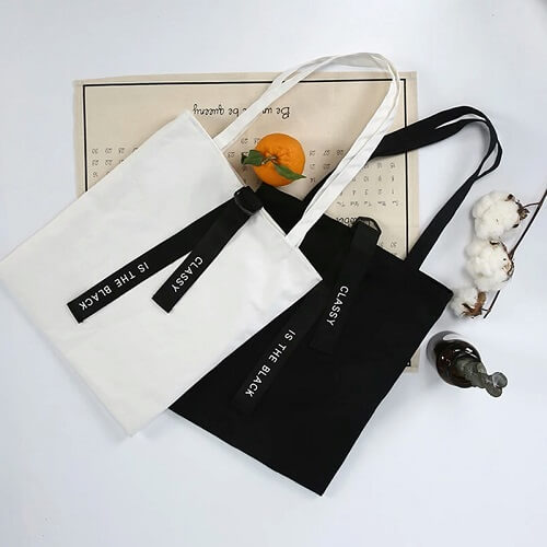 Canvas Zipper Shoulder Tote Bag-Picture 3 Canvas Zipper Shoulder Tote Bag