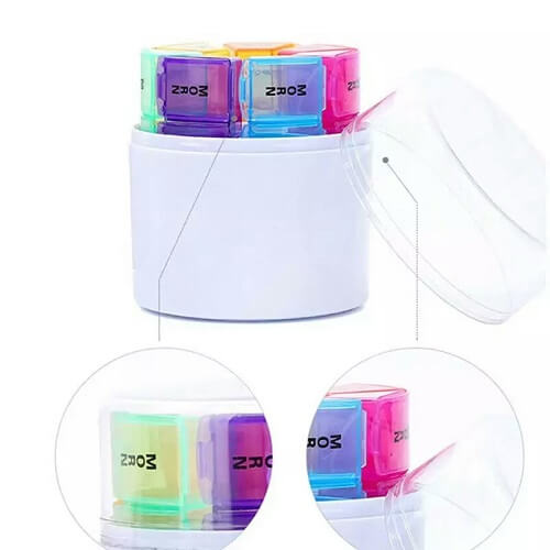 Cylinder Leather Pill Box Storage Case-Picture 8 Cylinder Leather Pill Box Storage Case Picture 8