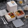 Double Layer Food Container-Picture 5 custom company logo print lunch box as gift with purchase idea