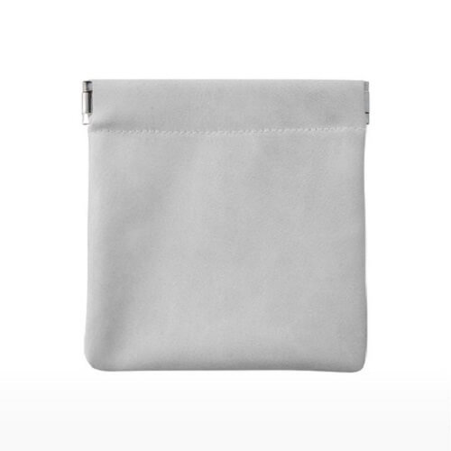 PU Leather Earbud Pouch-Main Feature custom pouch with logo printing