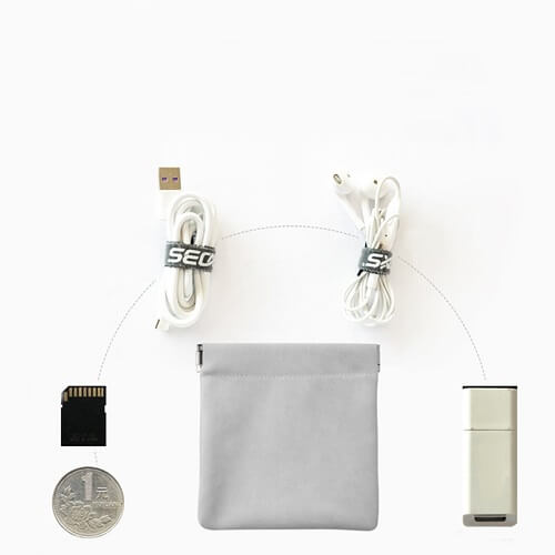 PU Leather Earbud Pouch-Picture 4 PU Leather Earbud Pouch