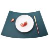PU Leather Tableware Pad-Main Feature PU Leather Tableware Mat with custom logo imprint