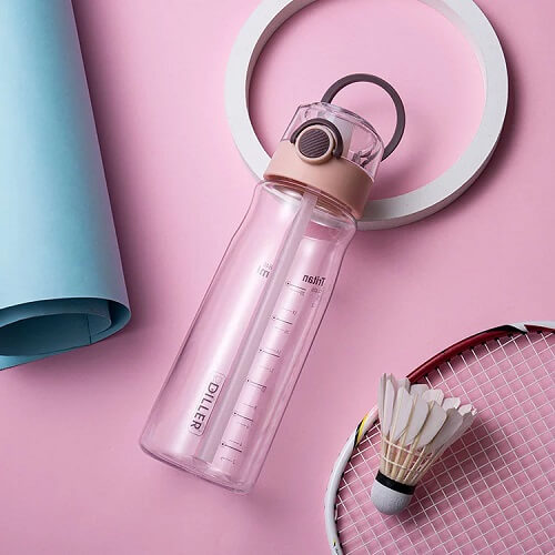 Portable Straw Plastic Water Bottle Picture 8