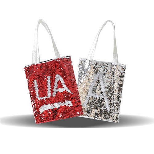 Printable Sequin Custom Tote Bag-Main Feature Printable Sequin Custom Tote Bag