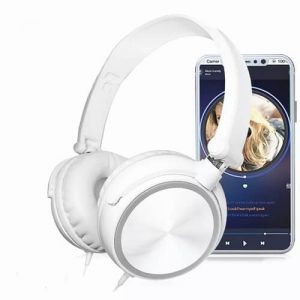 wired foldable headset with custom logo print