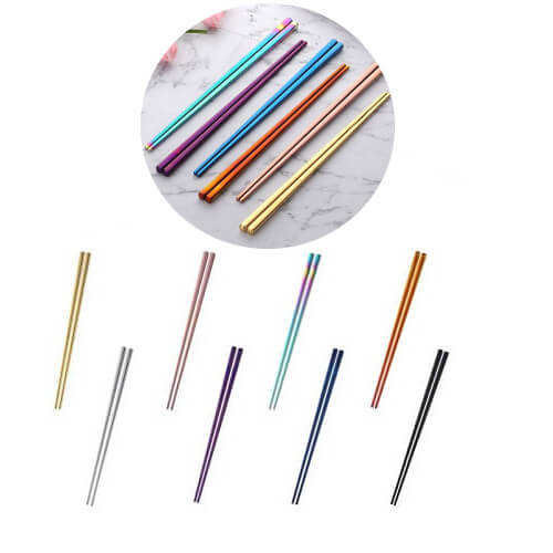 Multicolour Stainless Steel Chopsticks-Main Feature Multicolour Stainless Steel Chopsticks