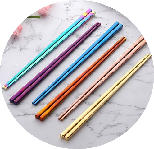 Multicolour Stainless Steel Chopsticks-Picture 3 Multicolour Stainless Steel Chopsticks Picture 3