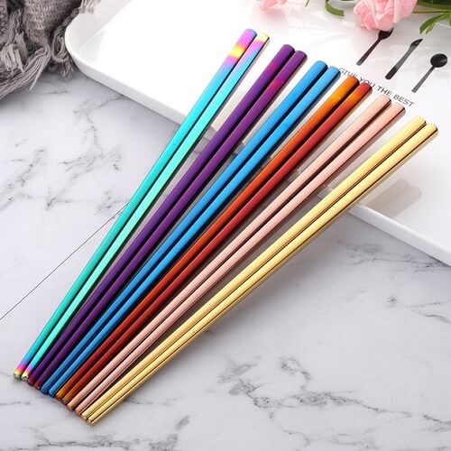 Multicolour Stainless Steel Chopsticks-Picture 4 Multicolour Stainless Steel Chopsticks Picture 4