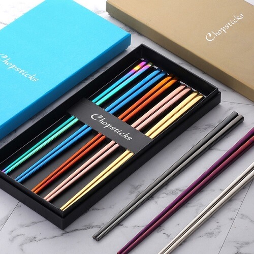 Multicolour Stainless Steel Chopsticks-Picture 5 Multicolour Stainless Steel Chopsticks Picture 5