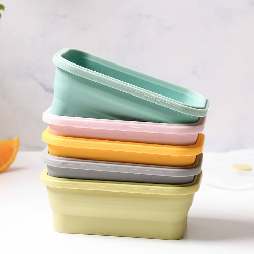 Silicone Collapsible Lunch Box Color selection