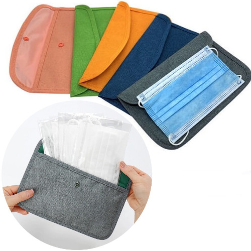 Singapore Face Mask Storage Bag with custom print - Group product Singapore Custom print face mask storage holder bag