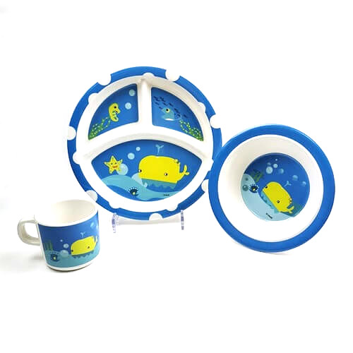 Cartoon Dinnerware Set-Main Feature Custom Print Melamine Kids Dinnerware Set GWP