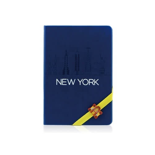 Logo Printed PU Leather Elastic Band Notebook Picture 3
