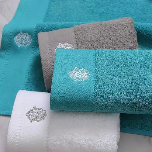 Custom Logo Print Classic Hotel Bath Towel