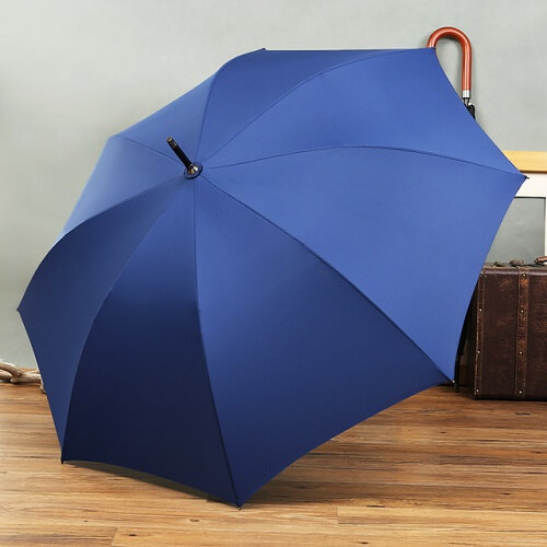 Custom Logo Wooden Long Handle Umbrella-Picture 2 Custom Logo Wooden Long Handle Umbrella