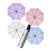 Custom Print Titanium Silver Tri-Fold Corporate Umbrella-Main Feature Custom Print Titanium Silver Tri-Fold Umbrella