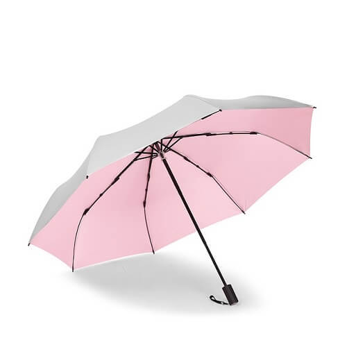 Custom Print Titanium Silver Tri-Fold Umbrella-Picture 5 Custom Print Titanium Silver Tri-Fold Umbrella