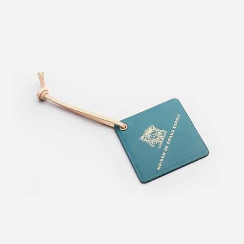 Custom Logo Print Cowhide Leather Luggage Tag- Picture 3 Custom Logo Print Cowhide Leather Luggage Tag Picture 3