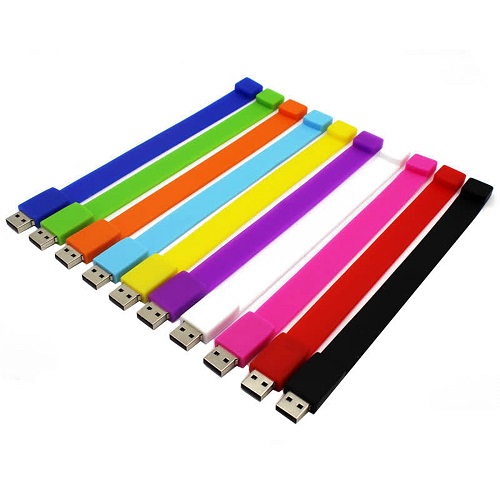 Custom Logo Print Silicone Bracelet USB Flash Drive Picture 2