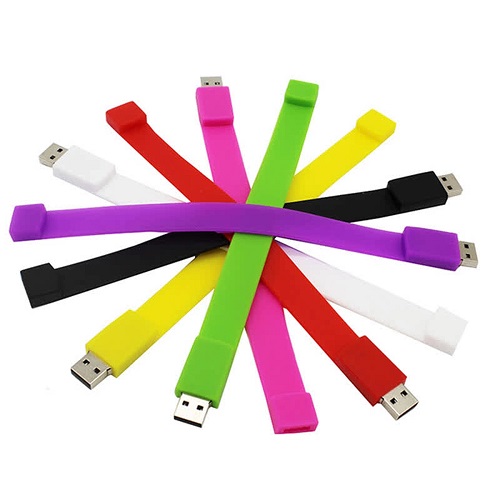 Custom Logo Print Silicone Bracelet USB Flash Drive Picture 3