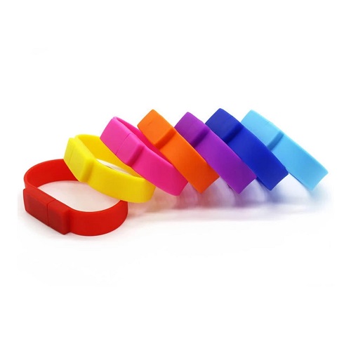 Custom Logo Print Silicone Bracelet USB Flash Drive Picture 4